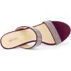 imageAllegra K Womens Open Toe Stiletto Heel Rhinestone Mules Burgundy Sandals 10 M US