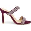 imageAllegra K Womens Open Toe Stiletto Heel Rhinestone Mules Burgundy Sandals 10 M US