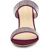 imageAllegra K Womens Open Toe Stiletto Heel Rhinestone Mules Burgundy Sandals 10 M US