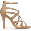 imageAllegra K Womens Open Toe Strappy Stiletto Heel Lace Up SandalsNude
