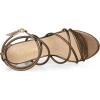 imageAllegra K Womens Open Toe Strappy Straps Stiletto Heel Brown Sandals 10 M US