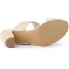 imageAllegra K Womens Opened Toe Block Heeled Slide SandalsBeige
