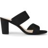 imageAllegra K Womens Opened Toe Block Heeled Slide SandalsBlack