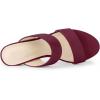 imageAllegra K Womens Opened Toe Block Heeled Slide SandalsBurgundy