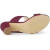 imageAllegra K Womens Opened Toe Block Heeled Slide SandalsBurgundy