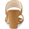 imageAllegra K Womens Opened Toe Block Heeled Slide SandalsCamel