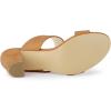 imageAllegra K Womens Opened Toe Block Heeled Slide SandalsCamel