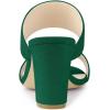 imageAllegra K Womens Opened Toe Block Heeled Slide SandalsGreen