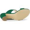 imageAllegra K Womens Opened Toe Block Heeled Slide SandalsGreen