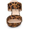 imageAllegra K Womens Opened Toe Block Heeled Slide SandalsLeopard