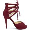 imageAllegra K Womens Platform Gladiator Strappy Open Toe Stiletto High Heel SandalsBurgundy