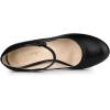 imageAllegra K Womens Platform Round Toe Ankle Strap Mary Jane Shoes Pump Stiletto Heel PumpsBlack