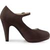 imageAllegra K Womens Platform Round Toe Ankle Strap Mary Jane Shoes Pump Stiletto Heel PumpsCoffee