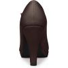imageAllegra K Womens Platform Round Toe Ankle Strap Mary Jane Shoes Pump Stiletto Heel PumpsCoffee