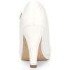 imageAllegra K Womens Platform Round Toe Ankle Strap Mary Jane Shoes Pump Stiletto Heel PumpsWhite