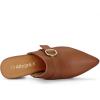 imageAllegra K Womens Pointed Toe Block Heel Brown Mules Shoes 10 M US