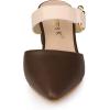 imageAllegra K Womens Pointed Toe Chunky Heel Dress Mules Brown Pumps 9 M US
