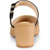 imageAllegra K Womens Pointed Toe Chunky Heel Dress Mules Khaki Pumps 5 M US