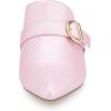 imageAllegra K Womens Pointed Toe Chunky Heel Pink Mules Shoes 6 M US