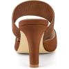 imageAllegra K Womens Pointed Toe Elastic Strap Stiletto Heels MulesBrown