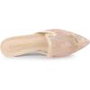 imageAllegra K Womens Pointed Toe Floral Embroidery Flats MulesBeige