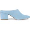 imageAllegra K Womens Pointed Toe Slip On Block Heel Slide Sky Blue Mules 65 M US