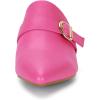 imageAllegra K Womens Pointed Toe Slip on Block Heel Sandals MulesPink