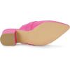imageAllegra K Womens Pointed Toe Slip on Block Heel Sandals MulesPink