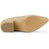 imageAllegra K Womens Pointed Toe Slip on Block Heel Slide MulesBeige