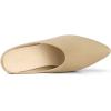 imageAllegra K Womens Pointed Toe Slip on Block Heel Slide MulesBeige