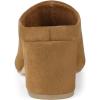 imageAllegra K Womens Pointed Toe Slip on Block Heel Slide MulesBrown