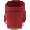 imageAllegra K Womens Pointed Toe Slip on Block Heel Slide MulesRed