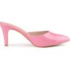 imageAllegra K Womens Pointed Toe Stiletto Heels Slide MulesPink