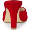 imageAllegra K Womens Pointed Toe Stiletto Heels Slide MulesRed