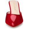 imageAllegra K Womens Pointed Toe Stiletto Heels Slide MulesRed
