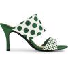 imageAllegra K Womens Polka Dots Stiletto Heel Slides SandalsDark Green