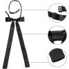 imageAllegra K Womens PreTied Adjustable String Bow Tie with Long Ribbon Solid Color Uniform BowtiesBlack