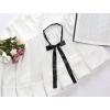 imageAllegra K Womens PreTied Adjustable String Bow Tie with Long Ribbon Solid Color Uniform BowtiesBlack