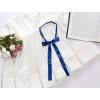 imageAllegra K Womens PreTied Adjustable String Bow Tie with Long Ribbon Solid Color Uniform BowtiesNavy Blue