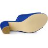 imageAllegra K Womens Slip on Block Heel Slide SandalsBlue