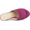 imageAllegra K Womens Slip on Block Heel Slide SandalsHot Pink