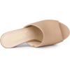 imageAllegra K Womens Slip on Block Heel Slide SandalsNude