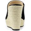 imageAllegra K Womens Slip on Platform Sandals Espadrilles Wedges Slides MulesBlack