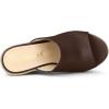 imageAllegra K Womens Slip on Platform Sandals Espadrilles Wedges Slides MulesCoffee