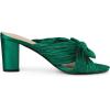 imageAllegra K Womens Slip on Pleated Bow Heels Chunky Heel Slouches Slides SandalsGreen