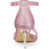 imageAllegra K Womens Sparkly Glitter Ankle Straps Stiletto Clear Heels SandalsPink
