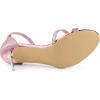 imageAllegra K Womens Sparkly Glitter Ankle Straps Stiletto Clear Heels SandalsPink