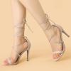 imageAllegra K Womens Stiletto Heel Laceup SandalsBeige