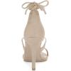 imageAllegra K Womens Stiletto Heel Laceup SandalsBeige