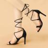 imageAllegra K Womens Stiletto Heel Laceup SandalsBlack